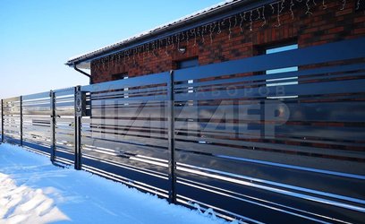 Алюминиевый забор для частного дома ЛМ-100 - фото 1
