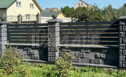 Забор из алюминия для частного дома ЛМ-118 - фото 1