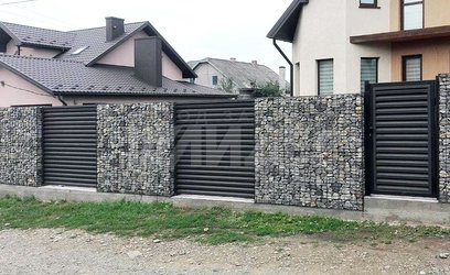 Габионный забор с секциями жалюзи ГБ-123 - фото 5