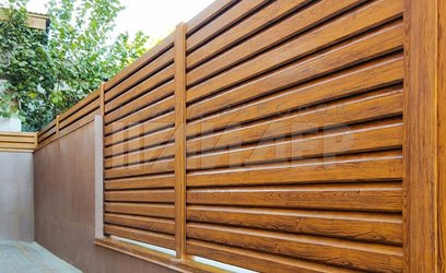 Забор из из ламелей жалюзи под дерево ЖЗ-102 - фото 4