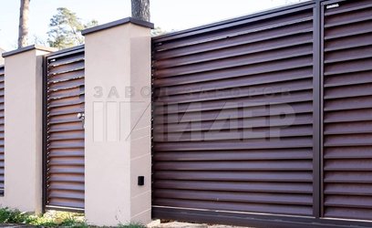 Забор жалюзи Стандарт с автоматическими воротами ЖЗ-170 - фото 2