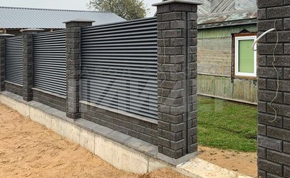 Серый забор жалюзи в садовом товариществе ЖЗ-181 - фото 4