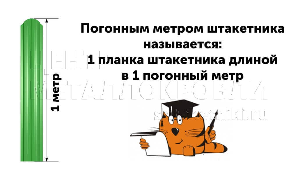 Погонный метр штакетника это сколько