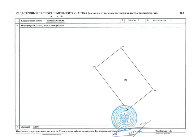 Кадастровый план участка