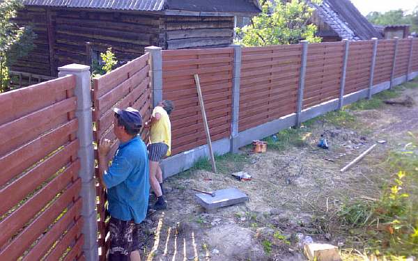 Установка забора