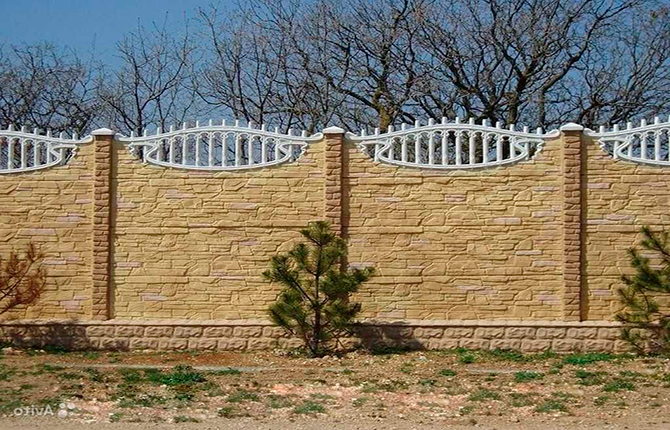 Бетонный забор