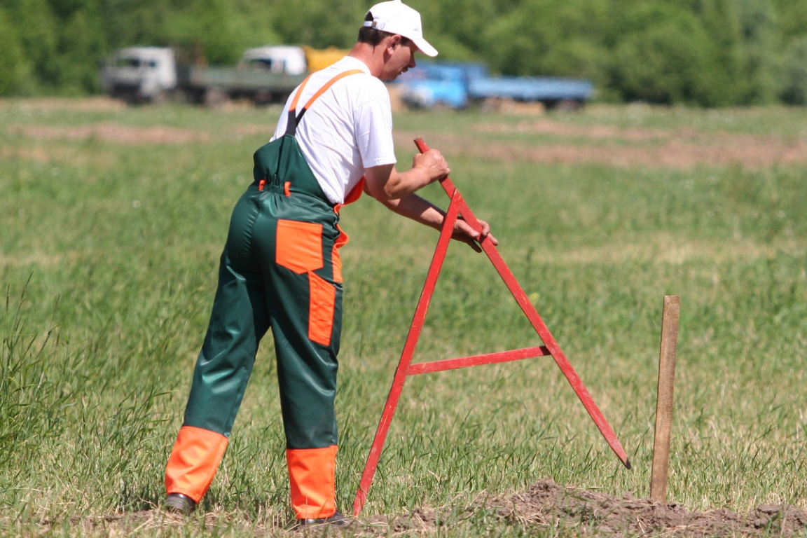 расчет периметра участка землемерным циркулем