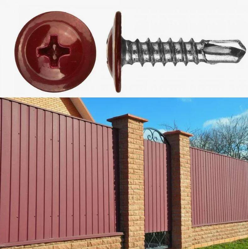 Крепление профнастила на забор